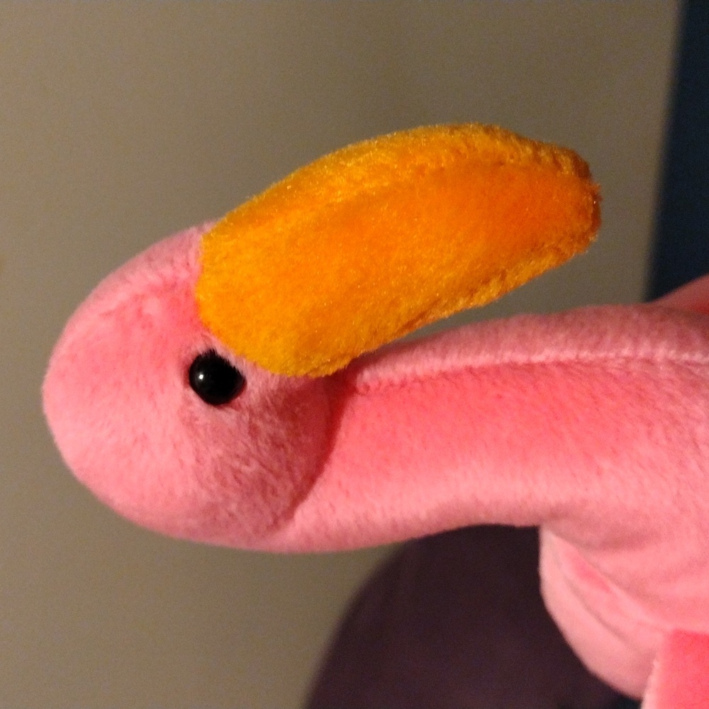 Pink Flamingo Beanie Baby Plushie - Picture 6 of 8